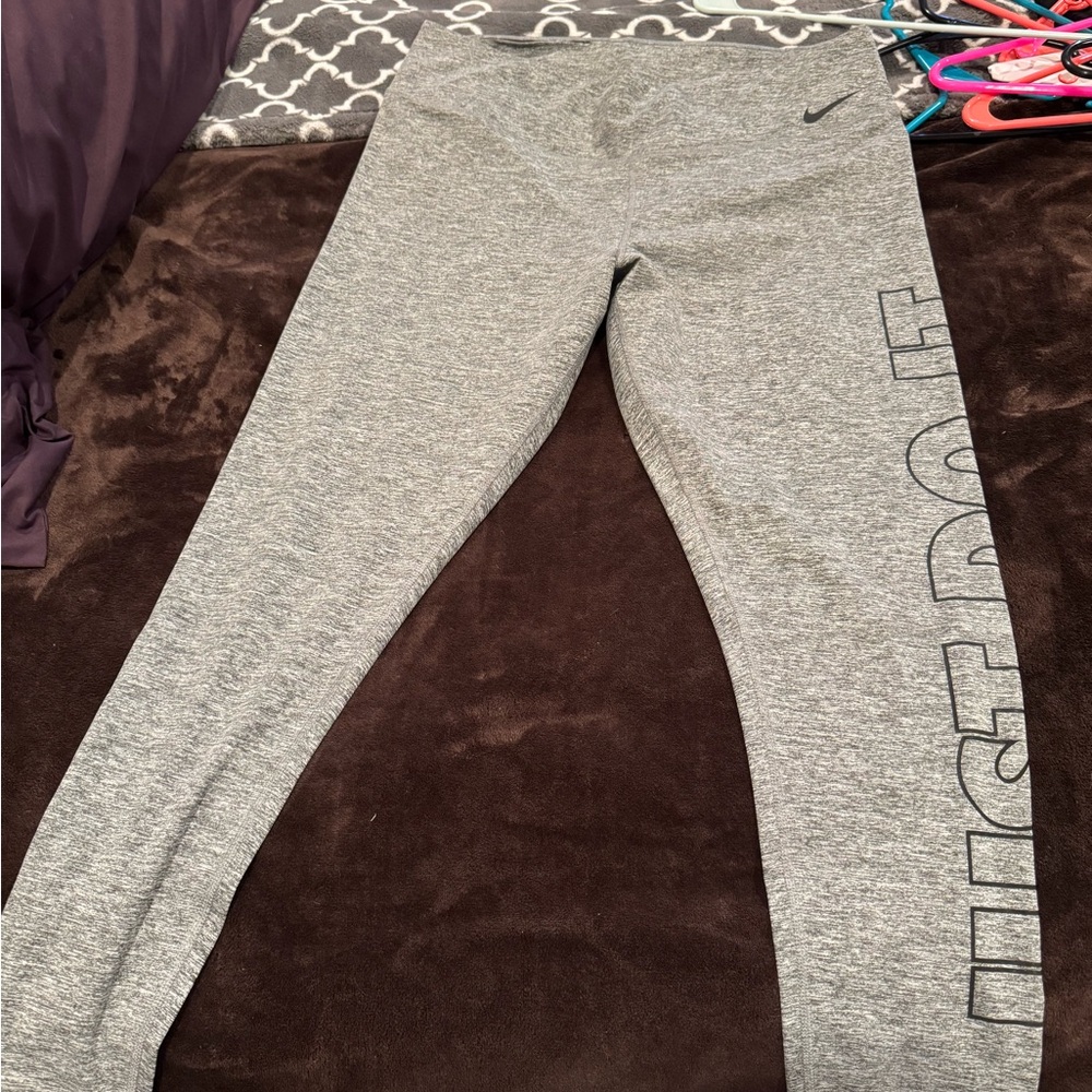 Nike Gray Leggings Comfortable Athletic Wear